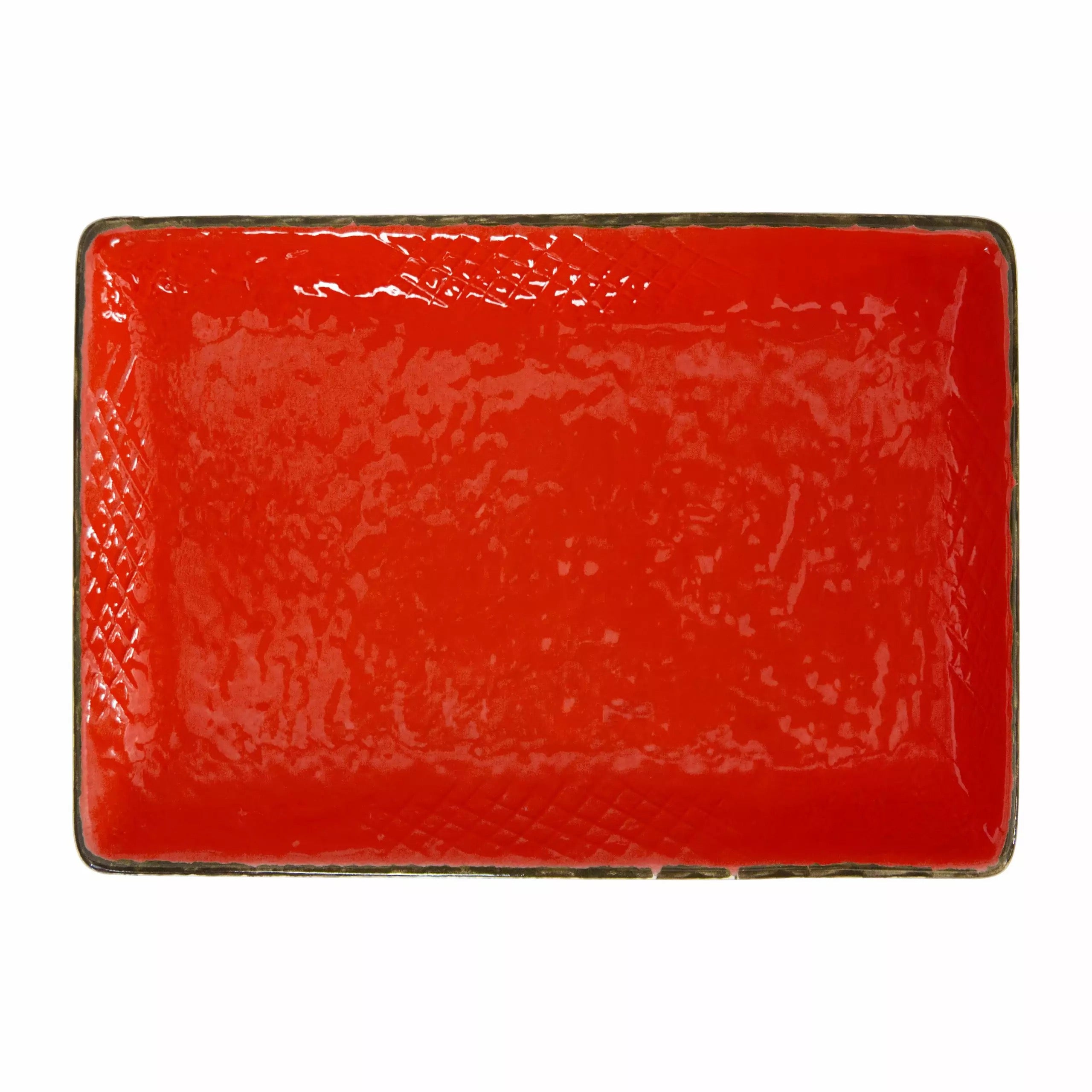 ARCUCCI PRETA VASSOIO RETTANGOLARE - Rosso